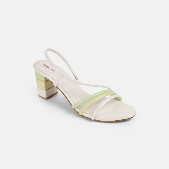 Mochi Women White Casual Sandals