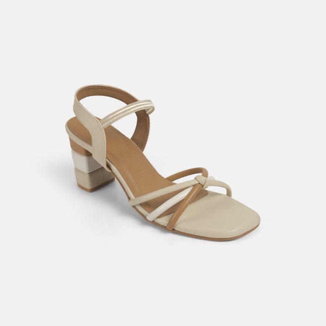 Mochi Women Beige Casual Sandals