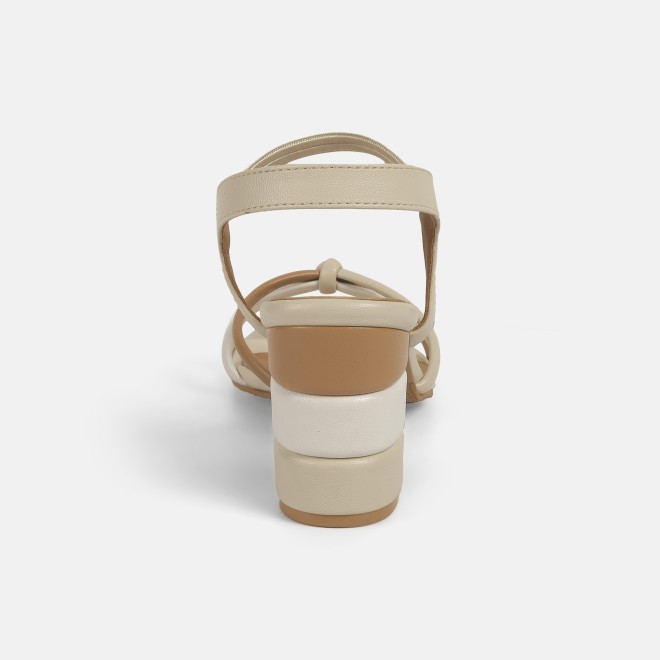 Mochi Women Beige Casual Sandals (SKU: 40-352-20-36)