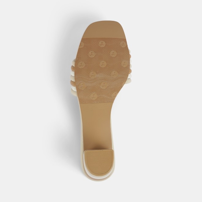 Mochi Women Beige Casual Slip Ons (SKU: 40-353-20-36)