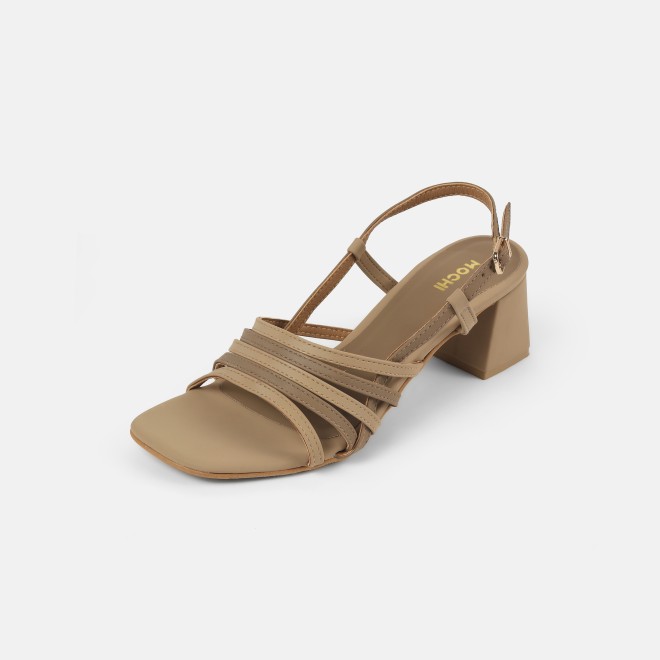 Mochi Women Beige Casual Sandals (SKU: 40-373-20-37)