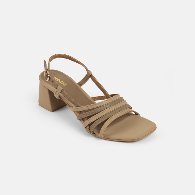 Mochi Women Beige Casual Sandals (SKU: 40-373-20-37)