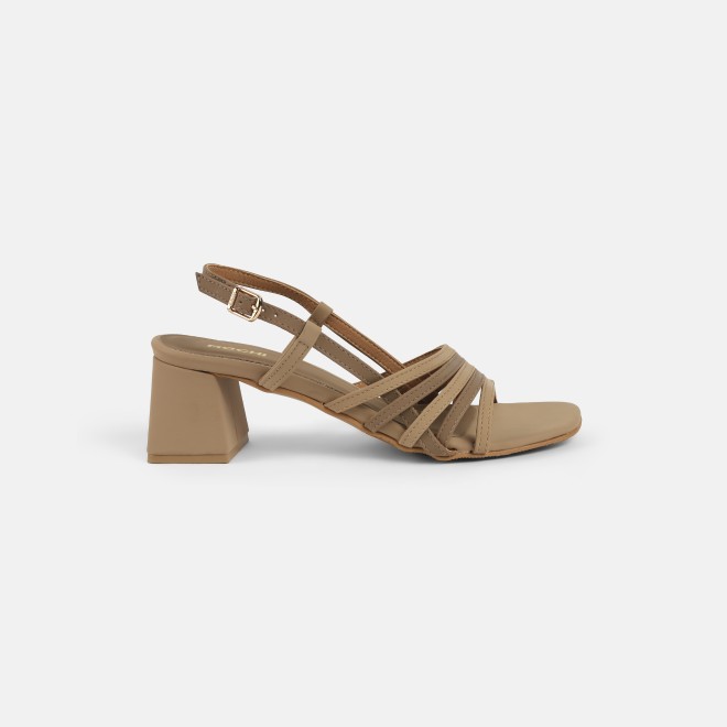 Mochi Women Beige Casual Sandals (SKU: 40-373-20-37)