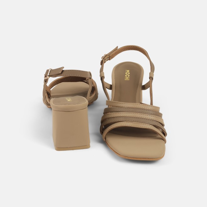 Mochi Women Beige Casual Sandals (SKU: 40-373-20-37)