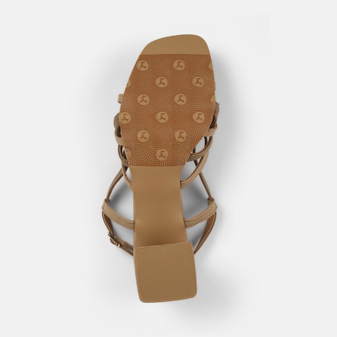 Mochi Women Beige Casual Sandals (SKU: 40-373-20-37)