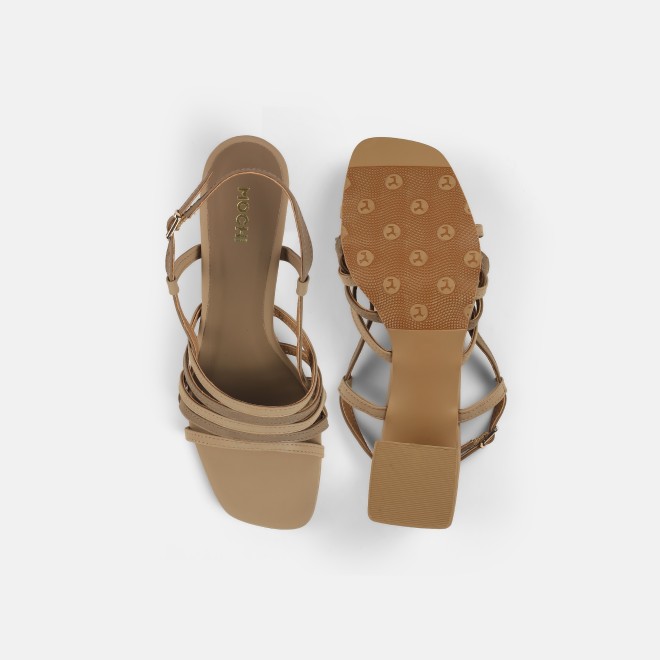 Mochi Women Beige Casual Sandals (SKU: 40-373-20-37)