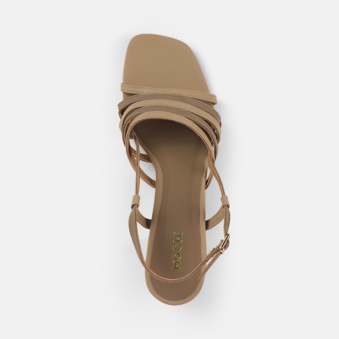 Mochi Women Beige Casual Sandals (SKU: 40-373-20-37)