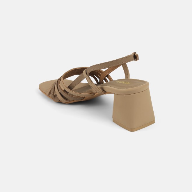 Mochi Women Beige Casual Sandals (SKU: 40-373-20-37)