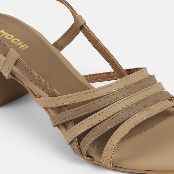 Mochi Women Beige Casual Sandals (SKU: 40-373-20-37)