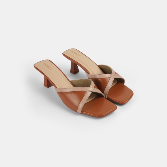 Mochi Women Tan Casual Slip Ons (SKU: 40-376-23-36)