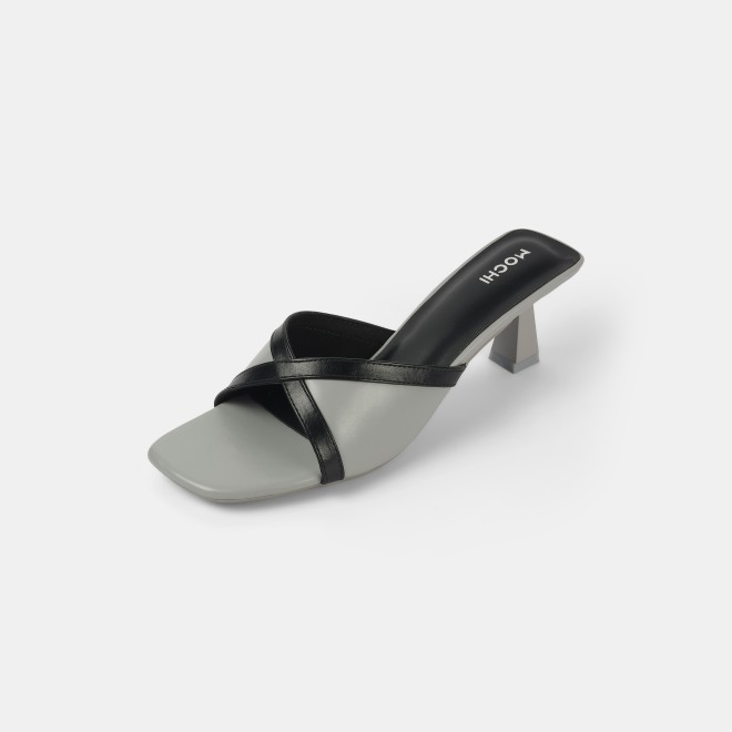 Mochi Women Grey Casual Slip Ons (SKU: 40-376-14-38)
