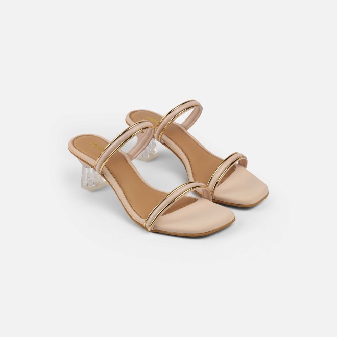 Mochi Women Beige Casual Slip Ons (SKU: 40-402-20-36)