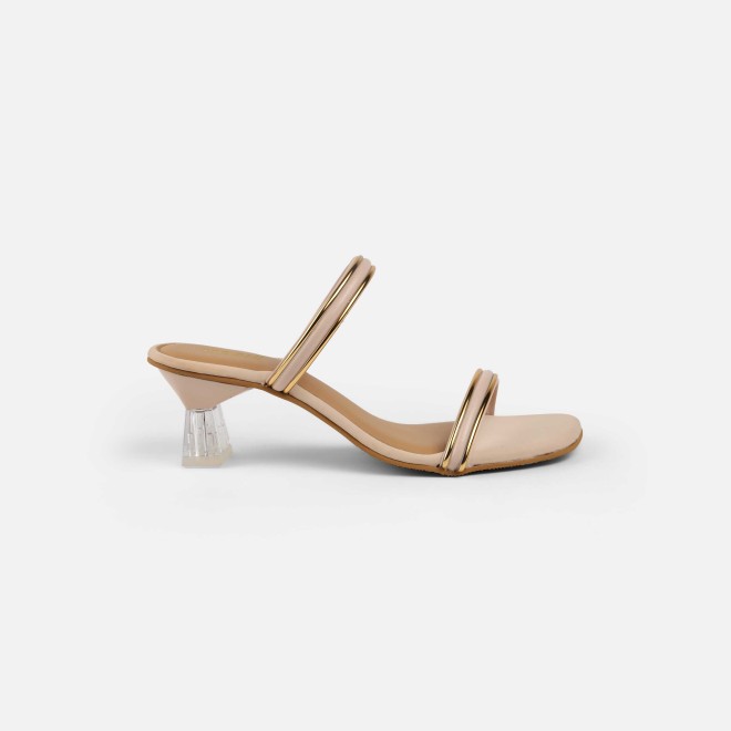 Mochi Women Beige Casual Slip Ons (SKU: 40-402-20-36)