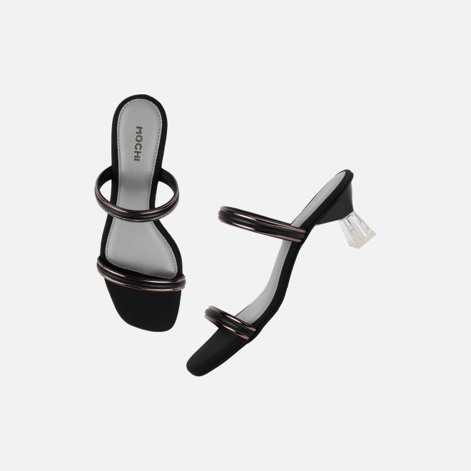Mochi Women Black Casual Slip Ons (SKU: 40-402-11-36)