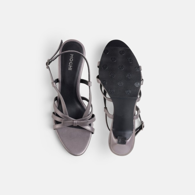 Mochi Women Gun-metal Casual Sandals (SKU: 40-405-29-36)