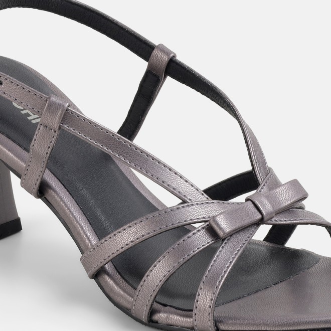 Mochi Women Gun-metal Casual Sandals (SKU: 40-405-29-36)