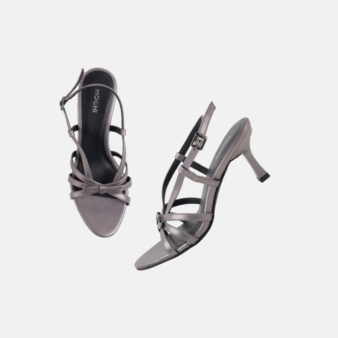 Mochi Women Gun-metal Casual Sandals (SKU: 40-405-29-36)