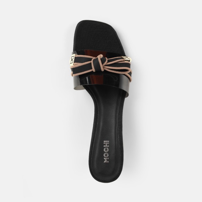 Mochi Women Black Casual Slip Ons (SKU: 40-406-11-36)