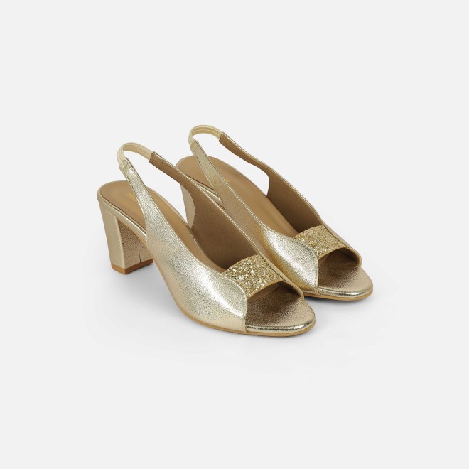 Mochi Women Gold Party Sandals (SKU: 40-424-15-40)