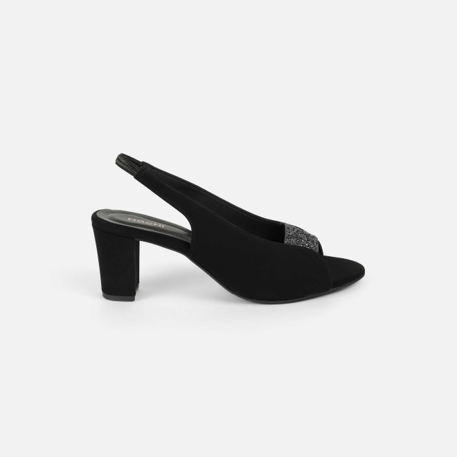 Mochi Women Black-suede Party Sandals (SKU: 40-424-34-37)