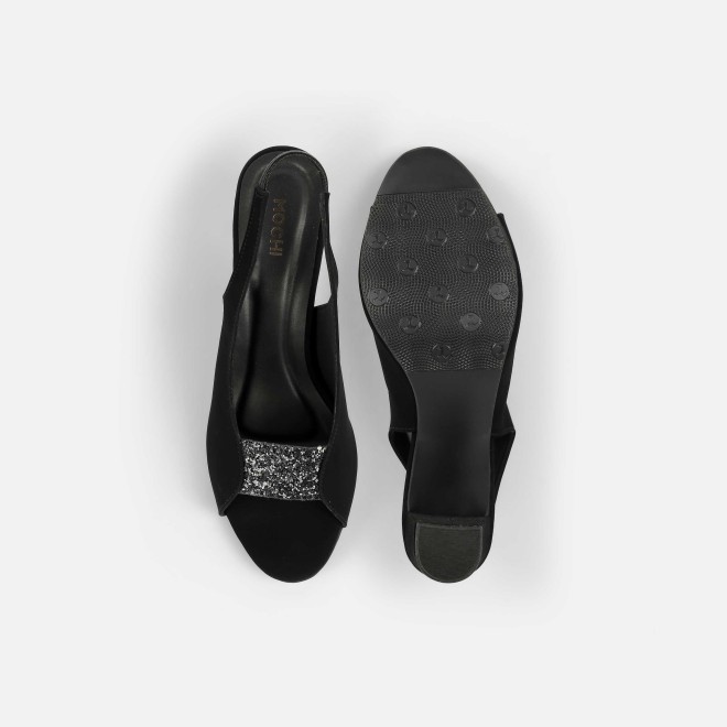 Mochi Women Black-suede Party Sandals (SKU: 40-424-34-37)