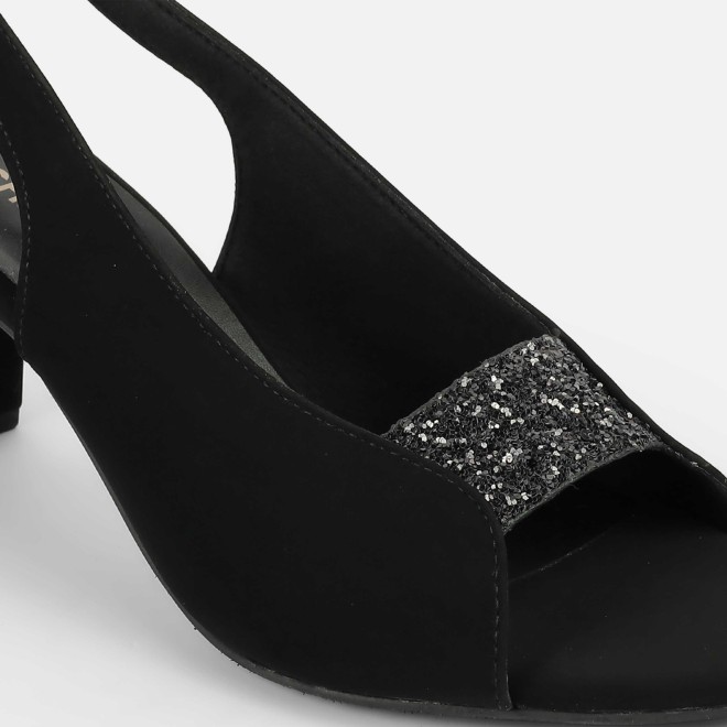 Mochi Women Black-suede Party Sandals (SKU: 40-424-34-37)