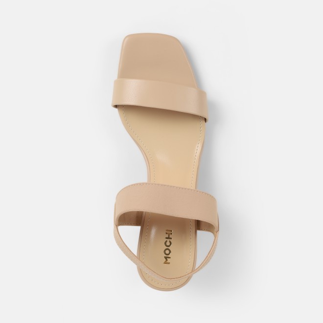 Mochi Women Beige Casual Sandals (SKU: 40-436-20-36)