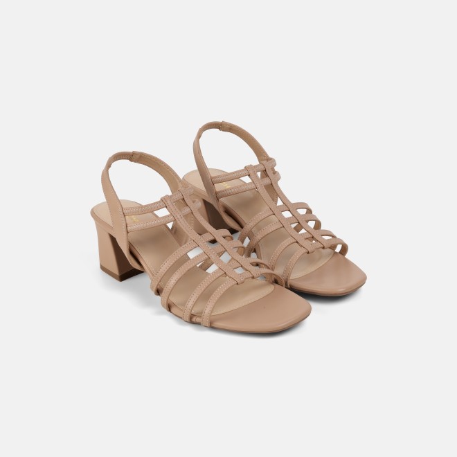 Mochi Women Beige Casual Sandals (SKU: 40-438-20-37)