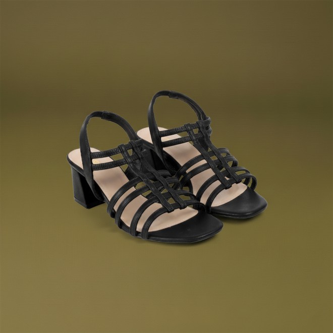 Mochi Women Black Casual Sandals