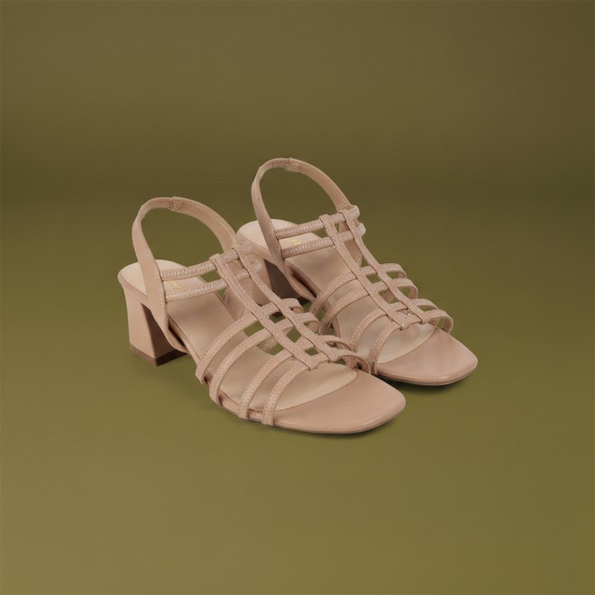 Mochi Women Beige Casual Sandals
