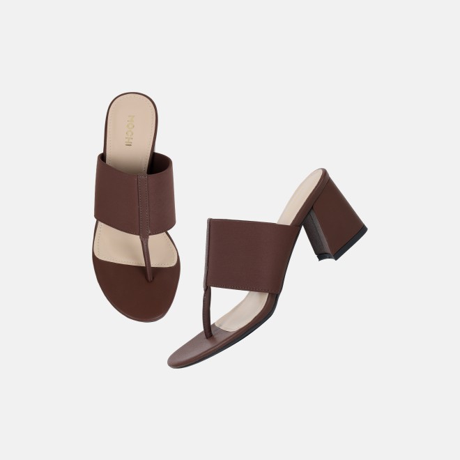 Mochi Women Brown Casual Slip Ons (SKU: 40-442-12-36)