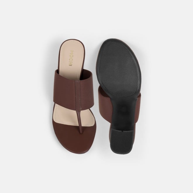 Mochi Women Brown Casual Slip Ons (SKU: 40-442L-12-42)
