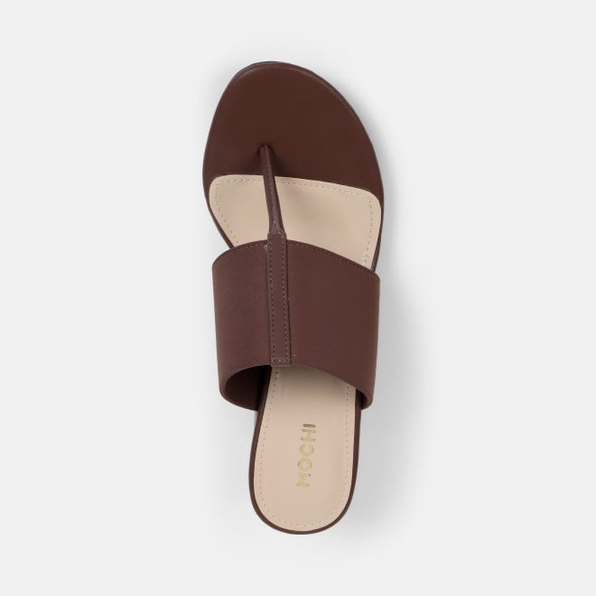 Mochi Women Brown Casual Slip Ons (SKU: 40-442L-12-42)