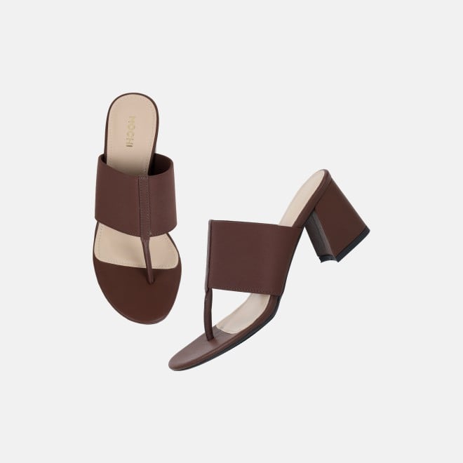Mochi Women Brown Casual Slip Ons (SKU: 40-442L-12-42)