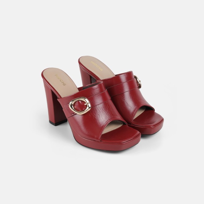 Mochi Women Red Casual Slip Ons (SKU: 40-443-18-37)
