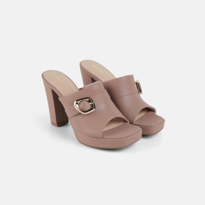 Mochi Women Peach Casual Slip Ons (SKU: 40-443-80-36)