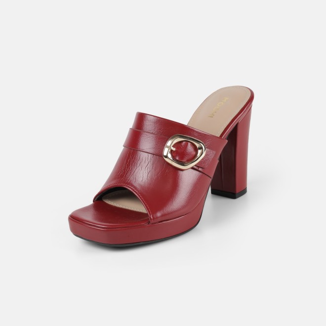 Mochi Women Red Casual Slip Ons (SKU: 40-443-18-37)