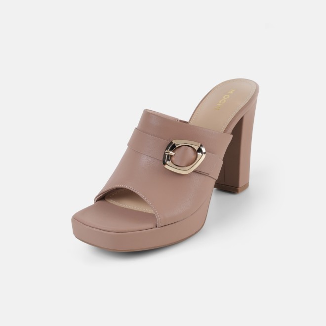 Mochi Women Peach Casual Slip Ons (SKU: 40-443-80-36)