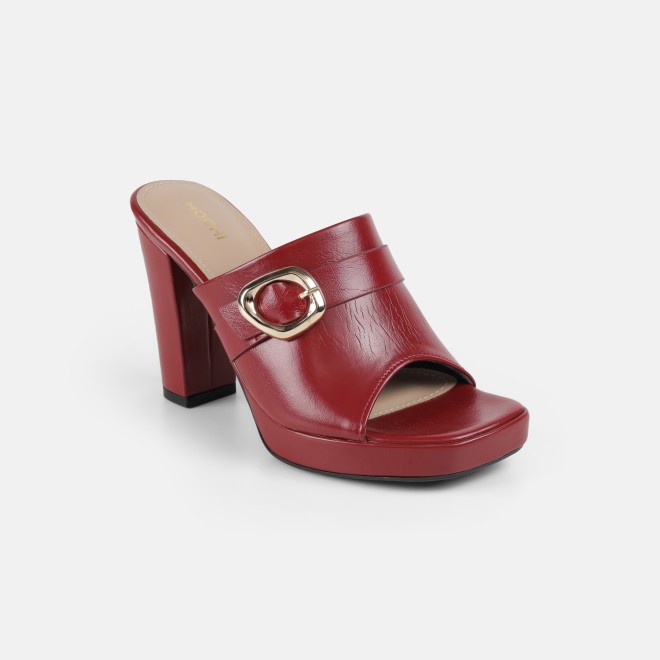 Mochi Women Red Casual Slip Ons (SKU: 40-443-18-37)