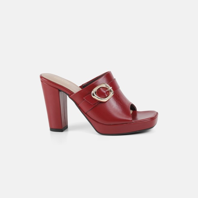 Mochi Women Red Casual Slip Ons (SKU: 40-443-18-37)