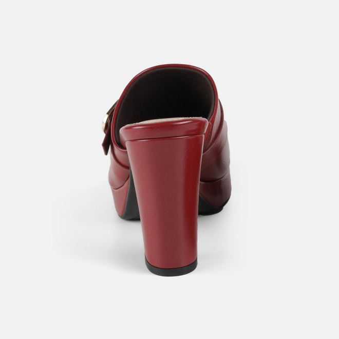 Mochi Women Red Casual Slip Ons (SKU: 40-443-18-37)