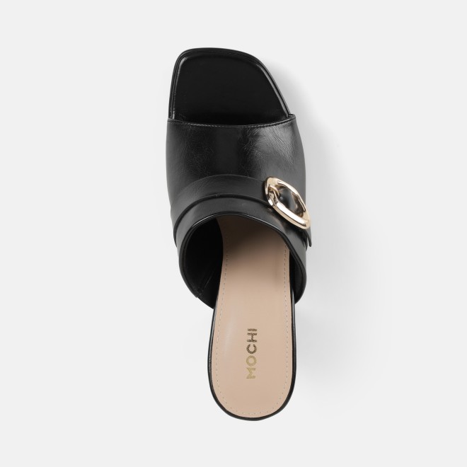 Mochi Women Black Casual Slip Ons (SKU: 40-443-11-35)