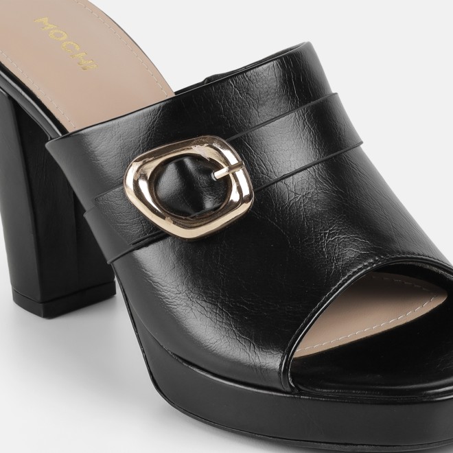 Mochi Women Black Casual Slip Ons (SKU: 40-443-11-35)