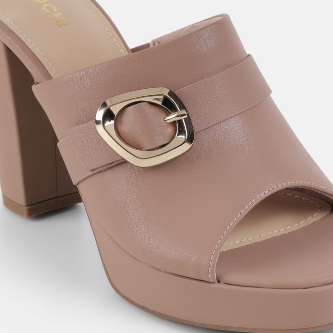 Mochi Women Peach Casual Slip Ons (SKU: 40-443-80-36)