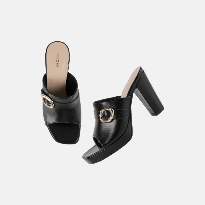 Mochi Women Black Casual Slip Ons (SKU: 40-443-11-35)