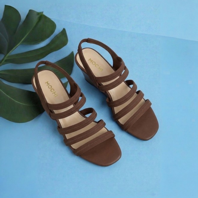 Mochi Women Brown Casual Sandals