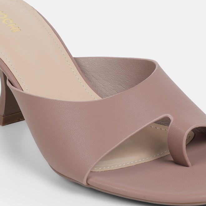 Mochi Women Peach Casual Slip Ons (SKU: 40-446-80-36)
