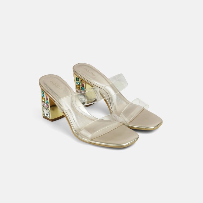 Mochi Women Gold Casual Slip Ons (SKU: 40-447-15-36)