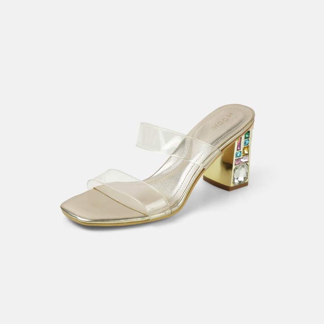 Mochi Women Gold Casual Slip Ons (SKU: 40-447-15-36)