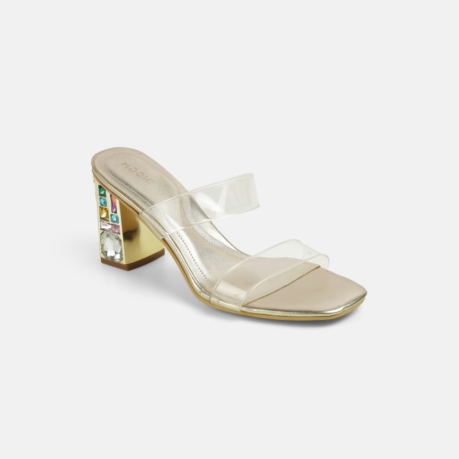 Mochi Women Gold Casual Slip Ons (SKU: 40-447-15-36)